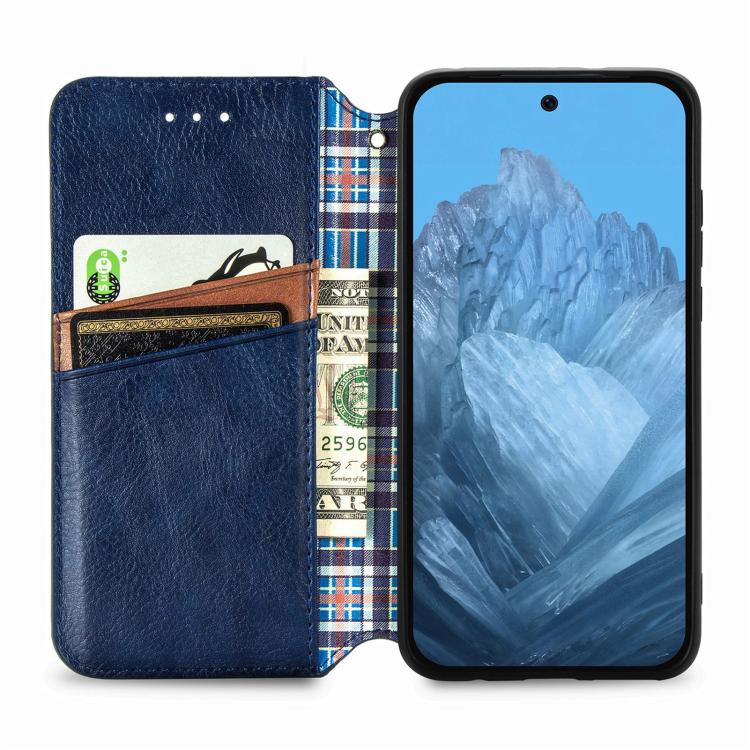 For Google Pixel 10 / 10 Pro Cubic Grid Pressed Magnetic Leather Phone Case