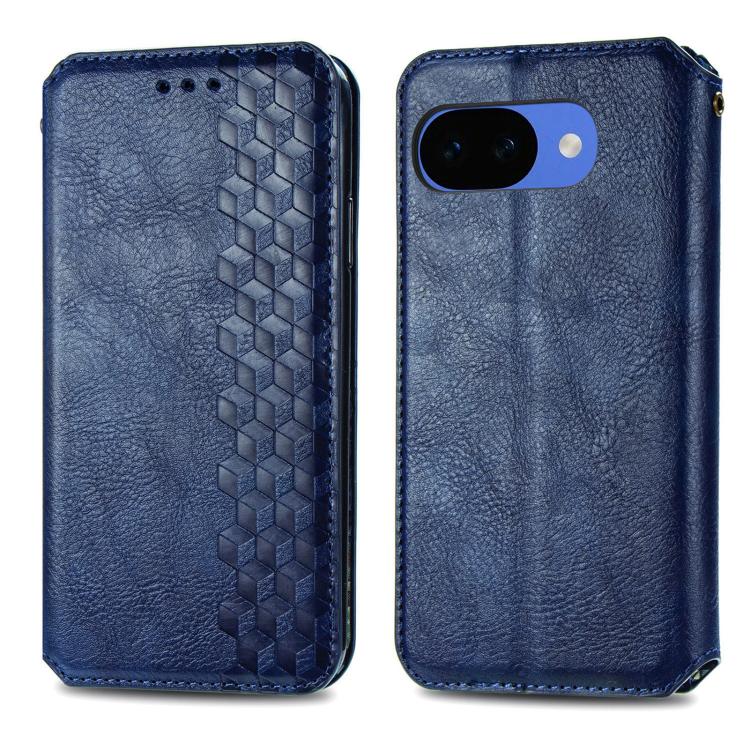 For Google Pixel 10a Cubic Grid Pressed Magnetic Leather Phone Case