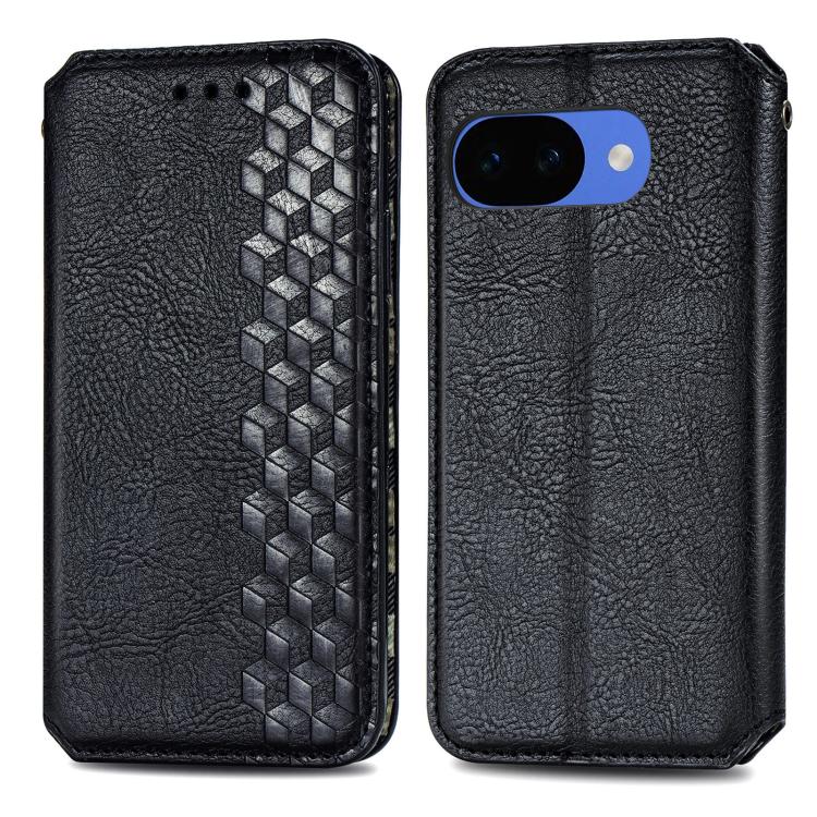 For Google Pixel 10a Cubic Grid Pressed Magnetic Leather Phone Case
