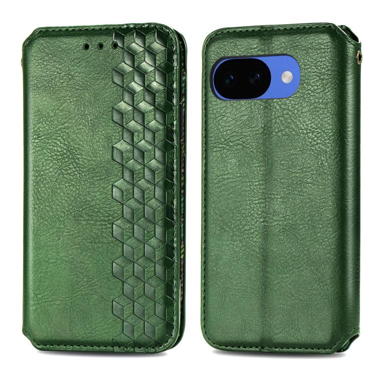 For Google Pixel 10a Cubic Grid Pressed Magnetic Leather Phone Case