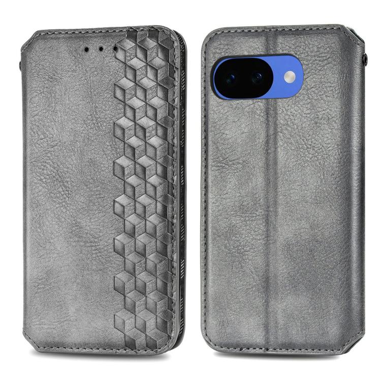 For Google Pixel 10a Cubic Grid Pressed Magnetic Leather Phone Case