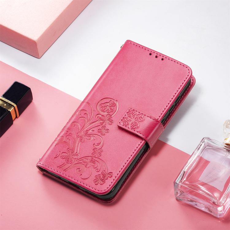 For Google Pixel 10 Pro XL Four-leaf Clasp Embossed Buckle Leather Phone Case
