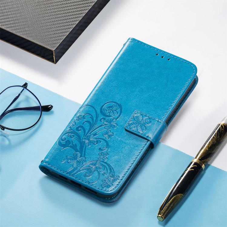 For Google Pixel 10 Pro XL Four-leaf Clasp Embossed Buckle Leather Phone Case