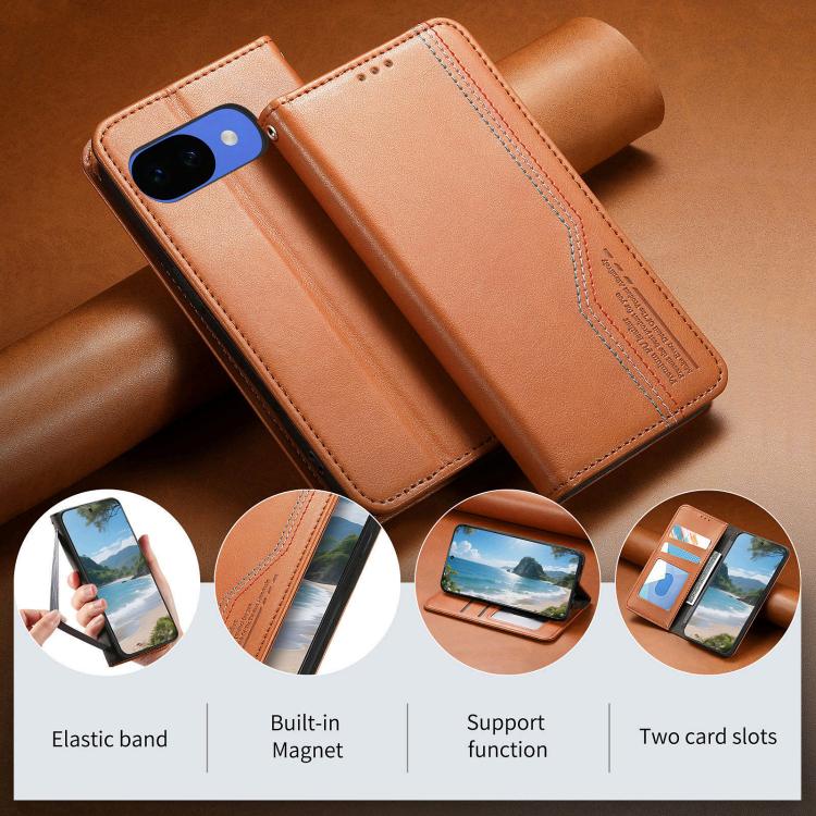 For Google Pixel 10a Elastic Wristband Magnetic Suction Leather Phone Case