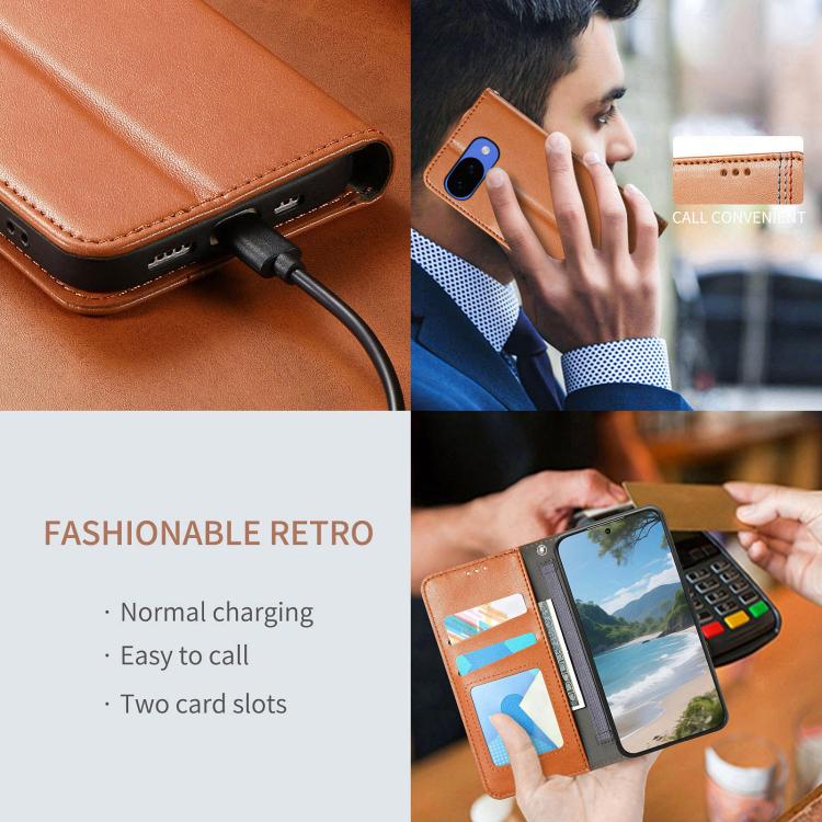 For Google Pixel 10a Elastic Wristband Magnetic Suction Leather Phone Case