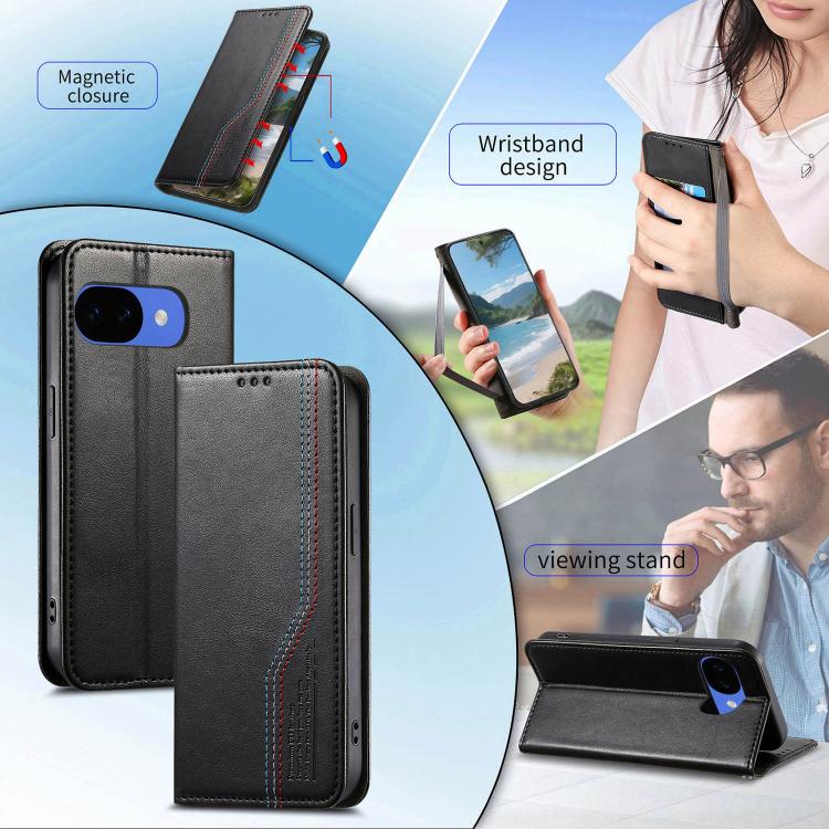For Google Pixel 10a Elastic Wristband Magnetic Suction Leather Phone Case