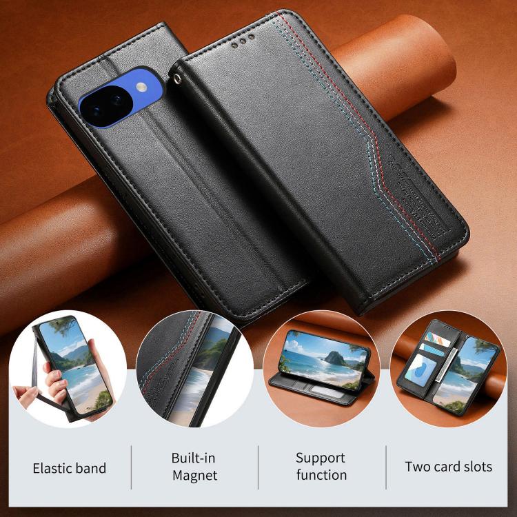 For Google Pixel 10a Elastic Wristband Magnetic Suction Leather Phone Case