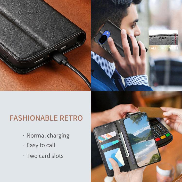 For Google Pixel 10a Elastic Wristband Magnetic Suction Leather Phone Case