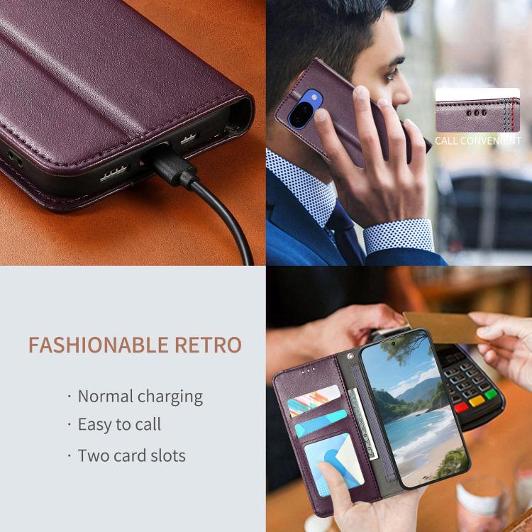 For Google Pixel 10a Elastic Wristband Magnetic Suction Leather Phone Case
