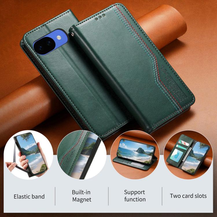 For Google Pixel 10a Elastic Wristband Magnetic Suction Leather Phone Case