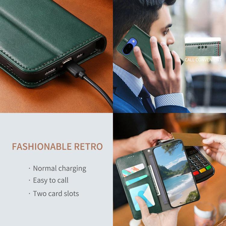For Google Pixel 10a Elastic Wristband Magnetic Suction Leather Phone Case