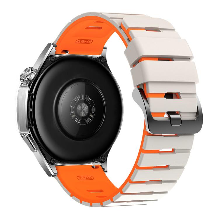 22mm Piano Texture Two Color Silicone Watch Band