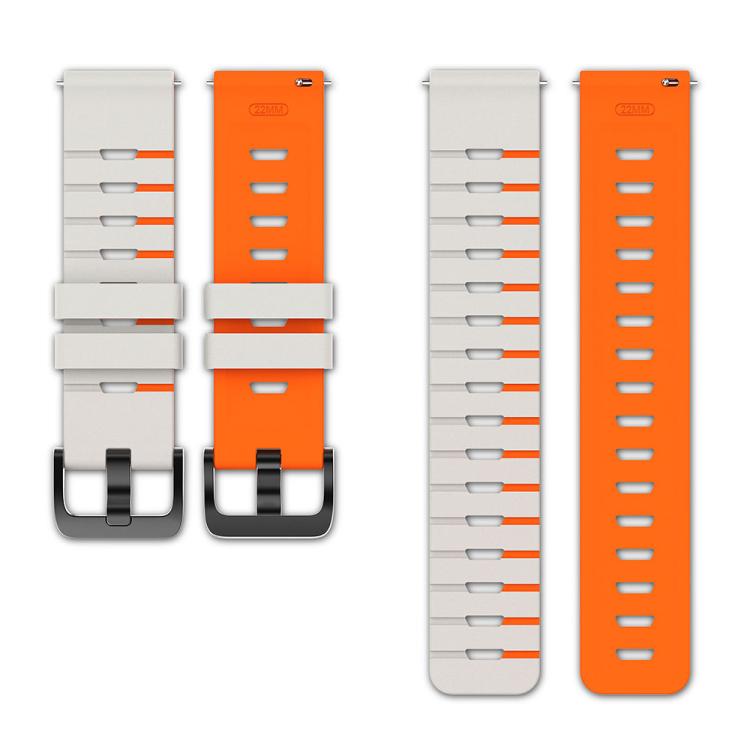 22mm Piano Texture Two Color Silicone Watch Band