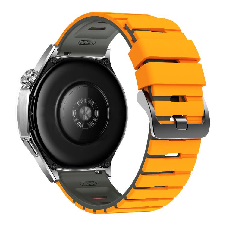 22mm Piano Texture Two Color Silicone Watch Band