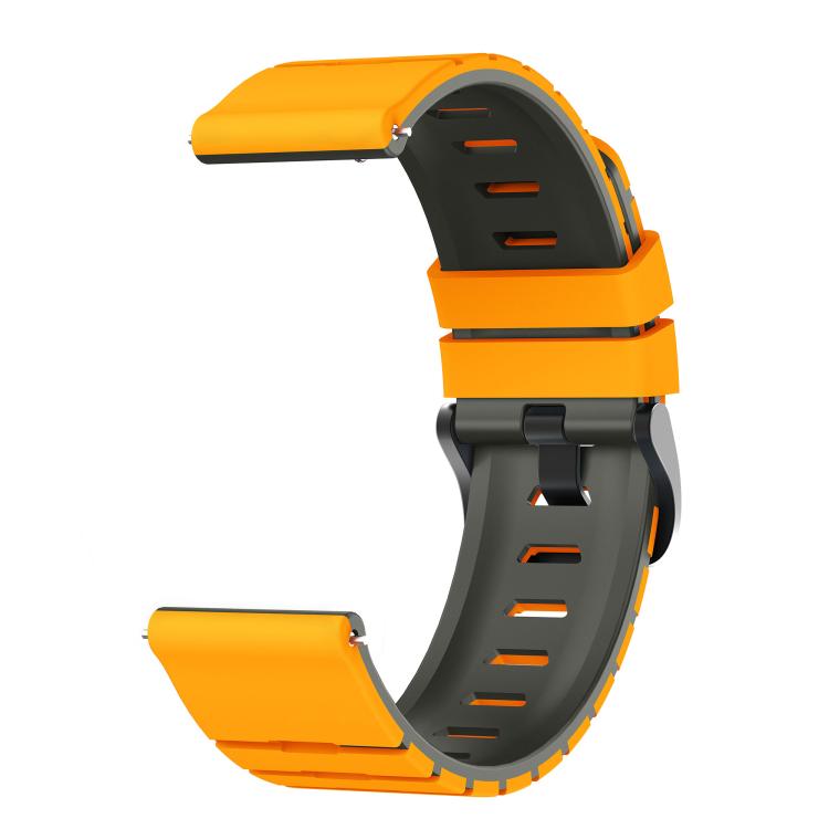 22mm Piano Texture Two Color Silicone Watch Band