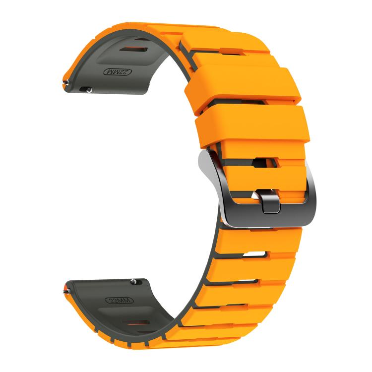 22mm Piano Texture Two Color Silicone Watch Band