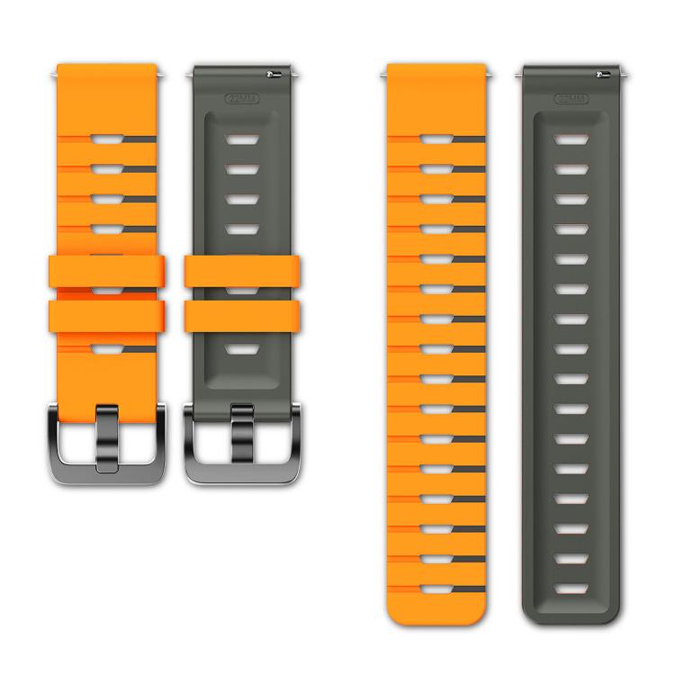 22mm Piano Texture Two Color Silicone Watch Band