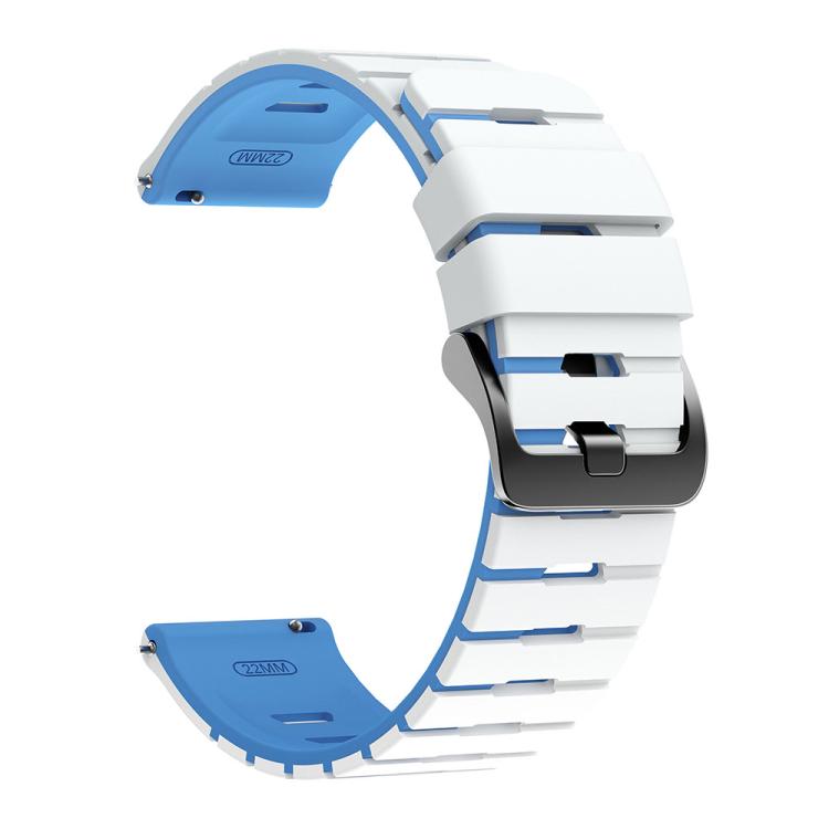 22mm Piano Texture Two Color Silicone Watch Band