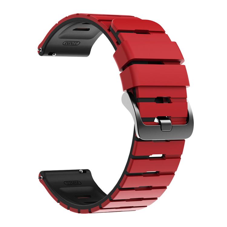 22mm Piano Texture Two Color Silicone Watch Band