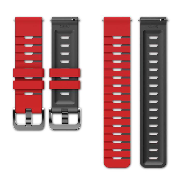 22mm Piano Texture Two Color Silicone Watch Band