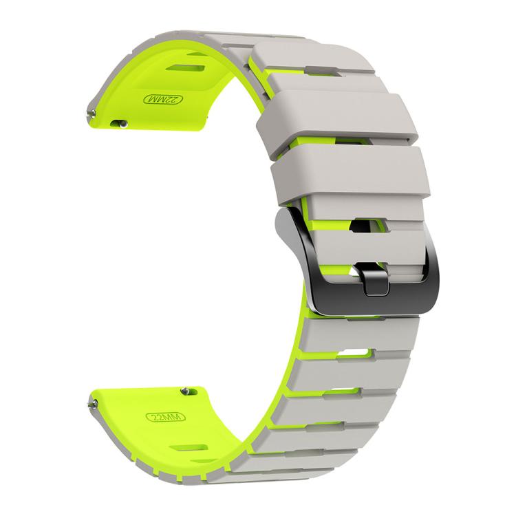 22mm Piano Texture Two Color Silicone Watch Band