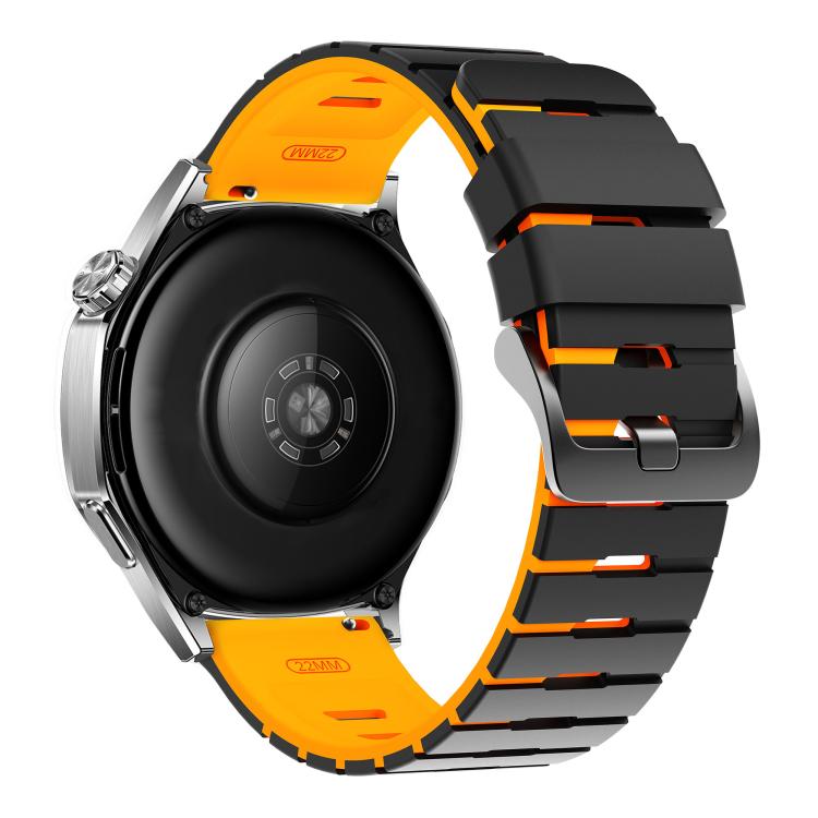 22mm Piano Texture Two Color Silicone Watch Band