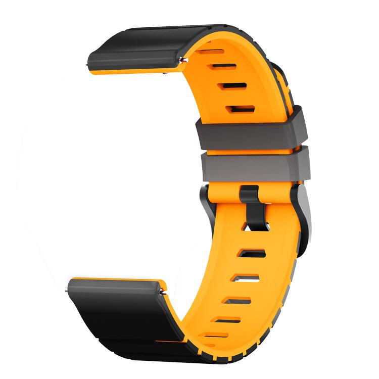 22mm Piano Texture Two Color Silicone Watch Band