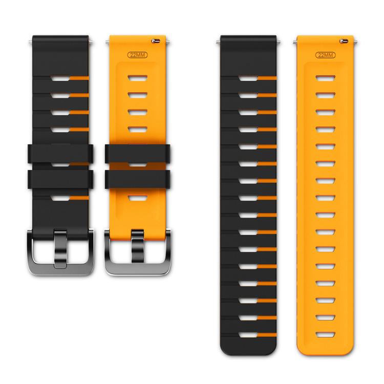 22mm Piano Texture Two Color Silicone Watch Band