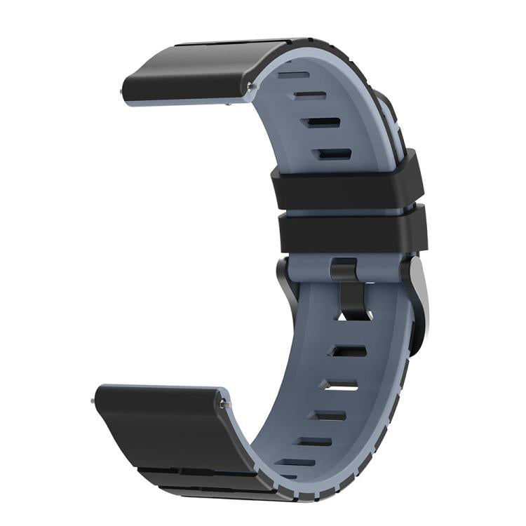 22mm Piano Texture Two Color Silicone Watch Band