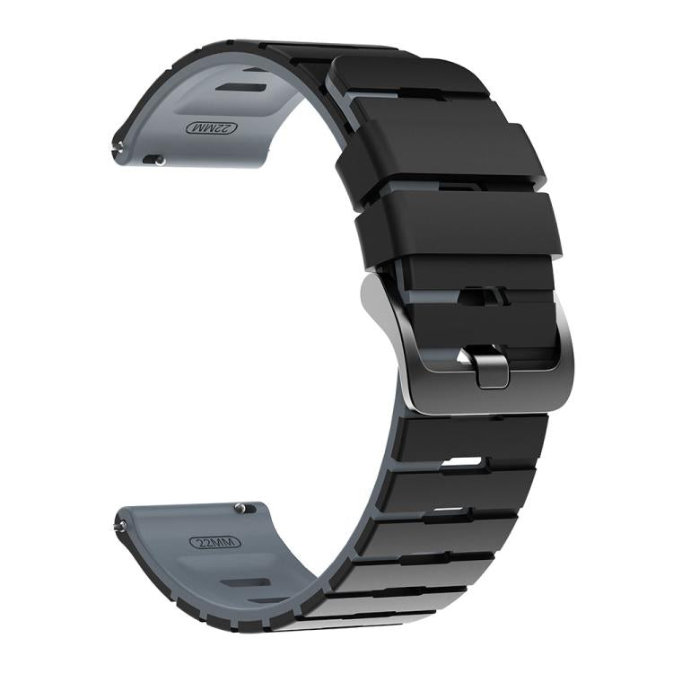 22mm Piano Texture Two Color Silicone Watch Band