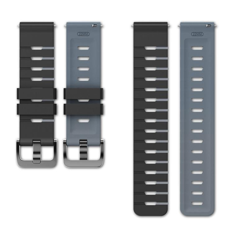 22mm Piano Texture Two Color Silicone Watch Band