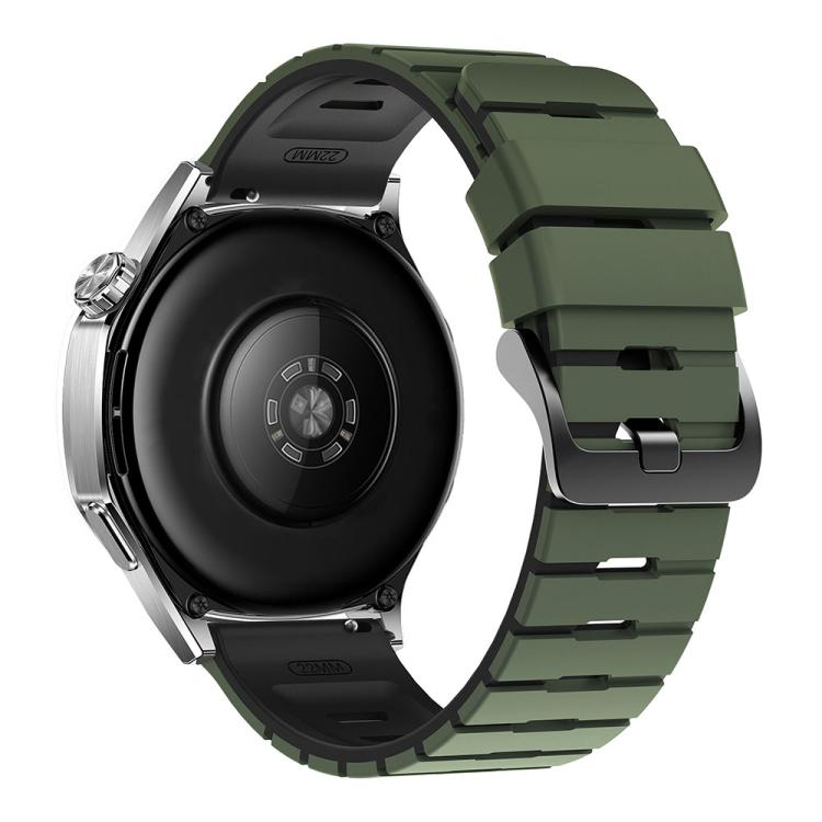 22mm Piano Texture Two Color Silicone Watch Band