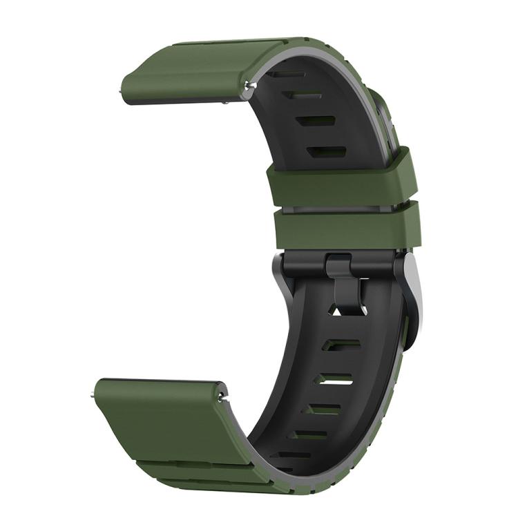 22mm Piano Texture Two Color Silicone Watch Band