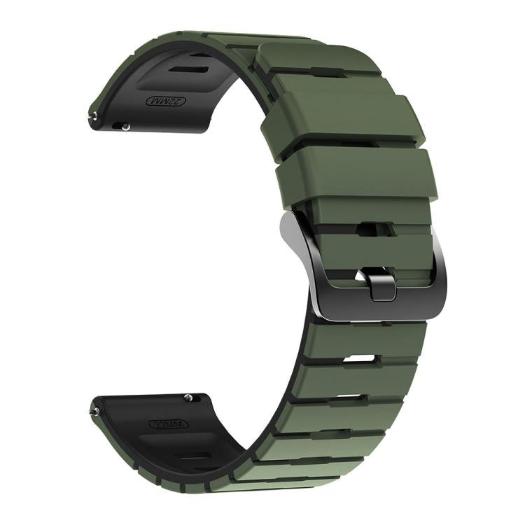 22mm Piano Texture Two Color Silicone Watch Band
