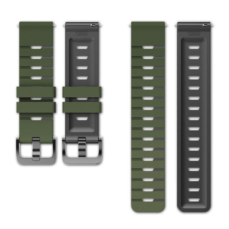 22mm Piano Texture Two Color Silicone Watch Band