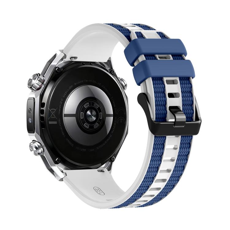For Huawei Watch Ultimate 2 Vertical Grain Two Color Silicone Watch Band