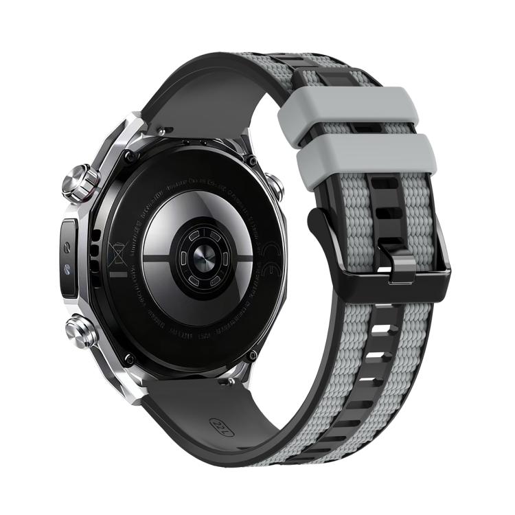 For Huawei Watch Ultimate 2 Vertical Grain Two Color Silicone Watch Band