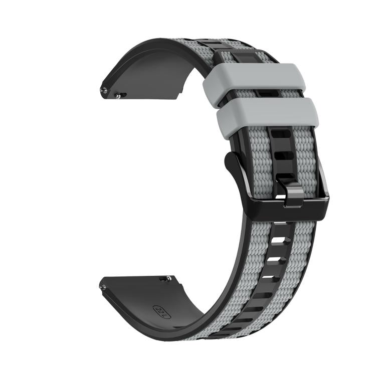 For Huawei Watch Ultimate 2 Vertical Grain Two Color Silicone Watch Band