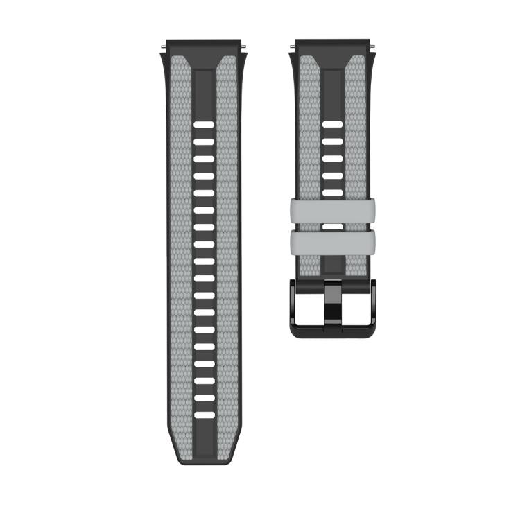 For Huawei Watch Ultimate 2 Vertical Grain Two Color Silicone Watch Band