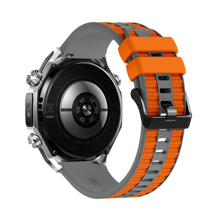 For Huawei Watch Ultimate 2 Vertical Grain Two Color Silicone Watch Band