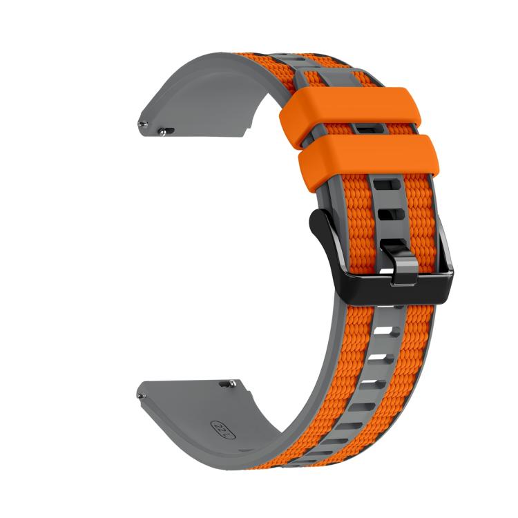 For Huawei Watch Ultimate 2 Vertical Grain Two Color Silicone Watch Band