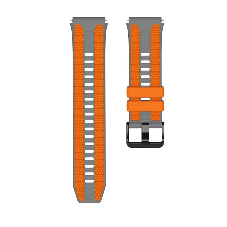 For Huawei Watch Ultimate 2 Vertical Grain Two Color Silicone Watch Band
