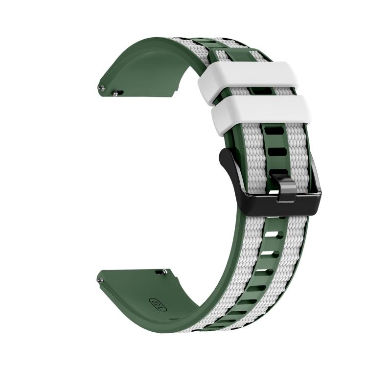 For Huawei Watch Ultimate 2 Vertical Grain Two Color Silicone Watch Band