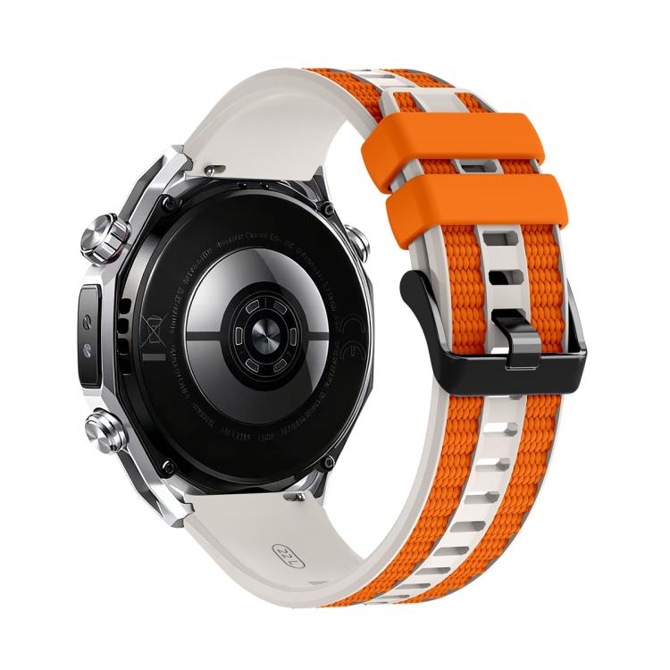 For Huawei Watch Ultimate 2 Vertical Grain Two Color Silicone Watch Band