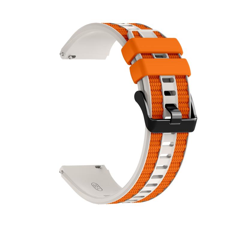 For Huawei Watch Ultimate 2 Vertical Grain Two Color Silicone Watch Band