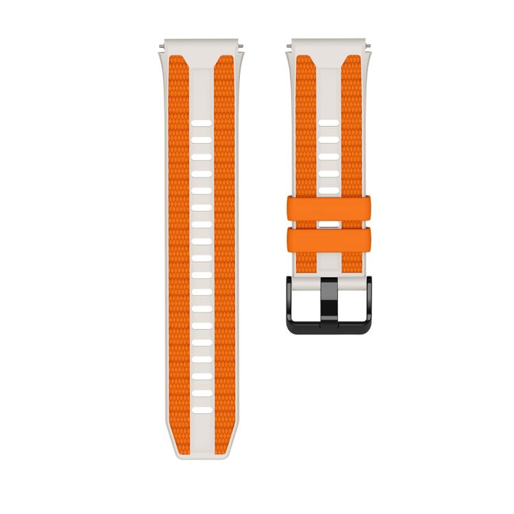 For Huawei Watch Ultimate 2 Vertical Grain Two Color Silicone Watch Band