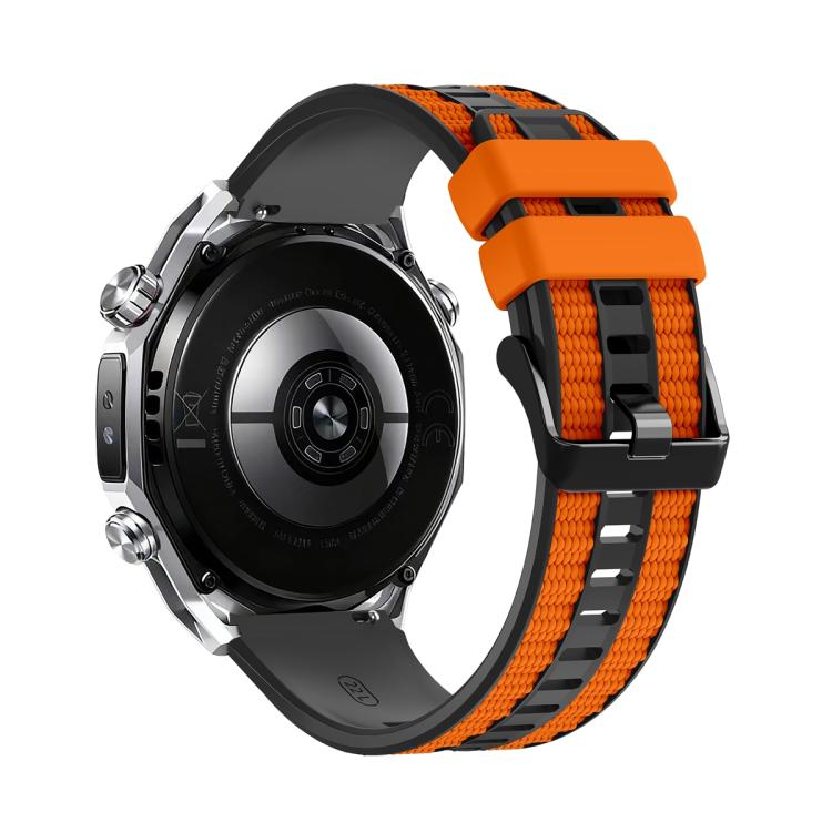 For Huawei Watch Ultimate 2 Vertical Grain Two Color Silicone Watch Band