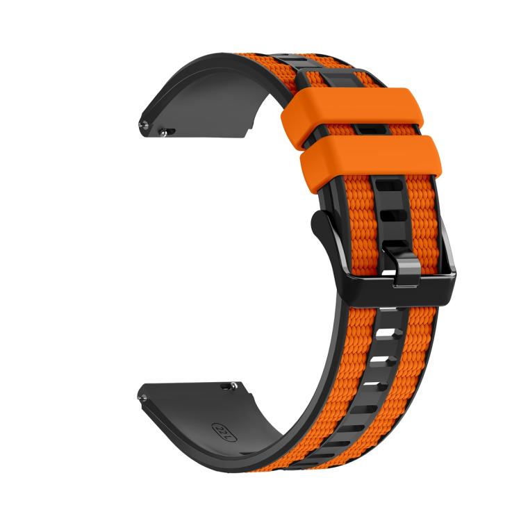 For Huawei Watch Ultimate 2 Vertical Grain Two Color Silicone Watch Band