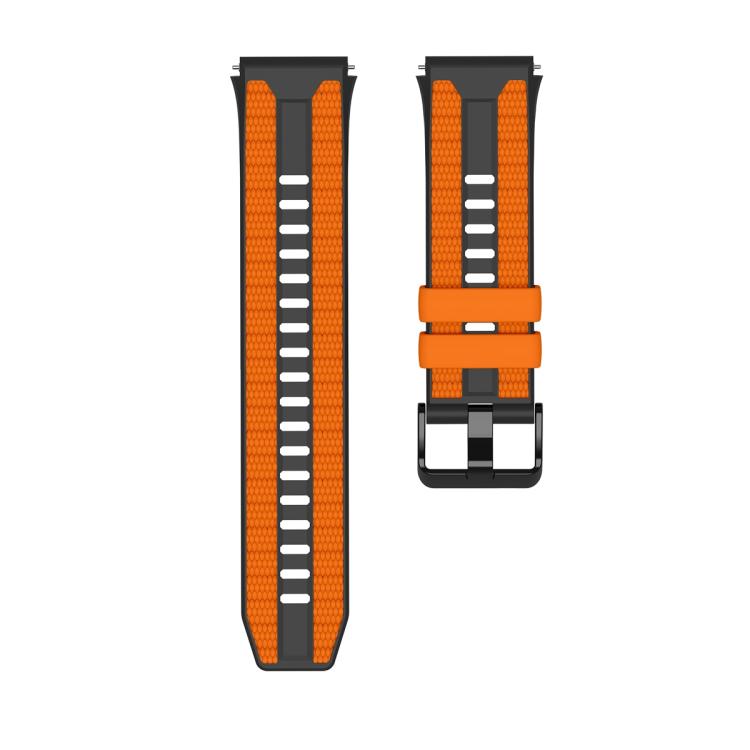 For Huawei Watch Ultimate 2 Vertical Grain Two Color Silicone Watch Band