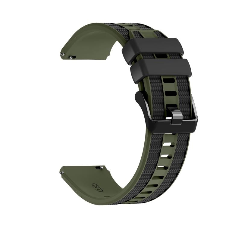 For Huawei Watch Ultimate 2 Vertical Grain Two Color Silicone Watch Band
